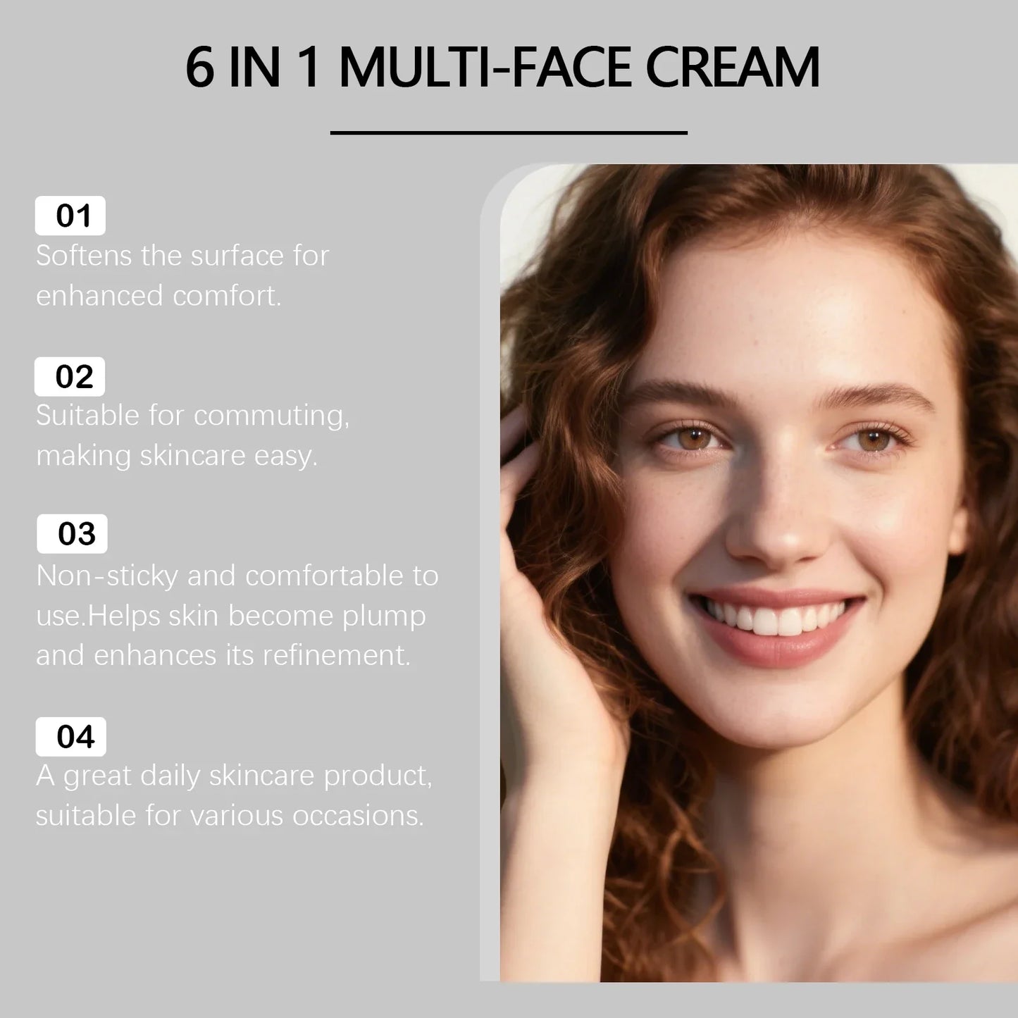 6-in-1 Daily Moisturizing Face Cream – Lightweight & Hydrating
