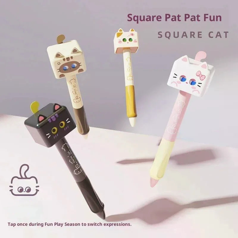 Cute Cat Gel Pens 0.5mm Black Ink | School & Office Pack