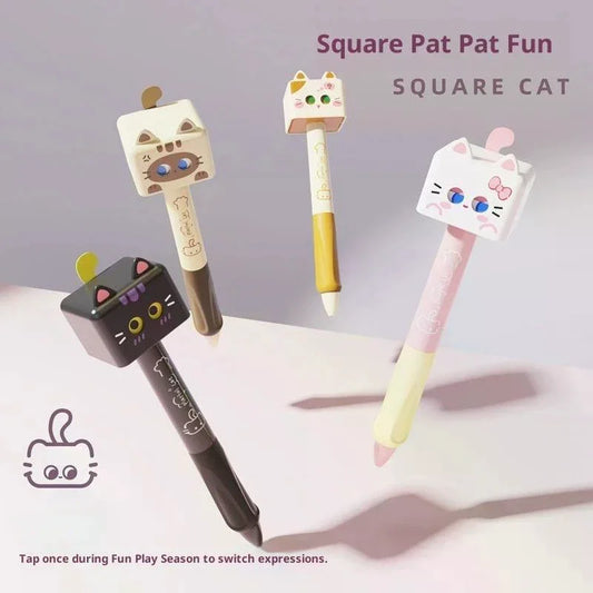 Cute Cat Gel Pens 0.5mm Black Ink | School & Office Pack Novelty Gel Pen Oasis Select