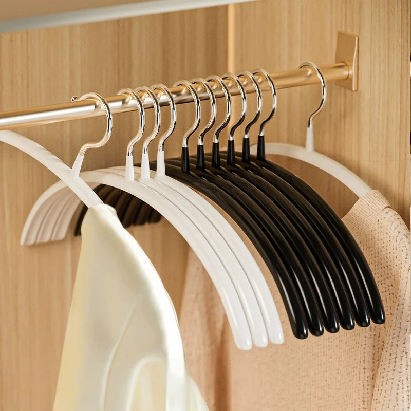 10-Pack Non-Slip Metal Clothes Hangers | Space-Saving Closet