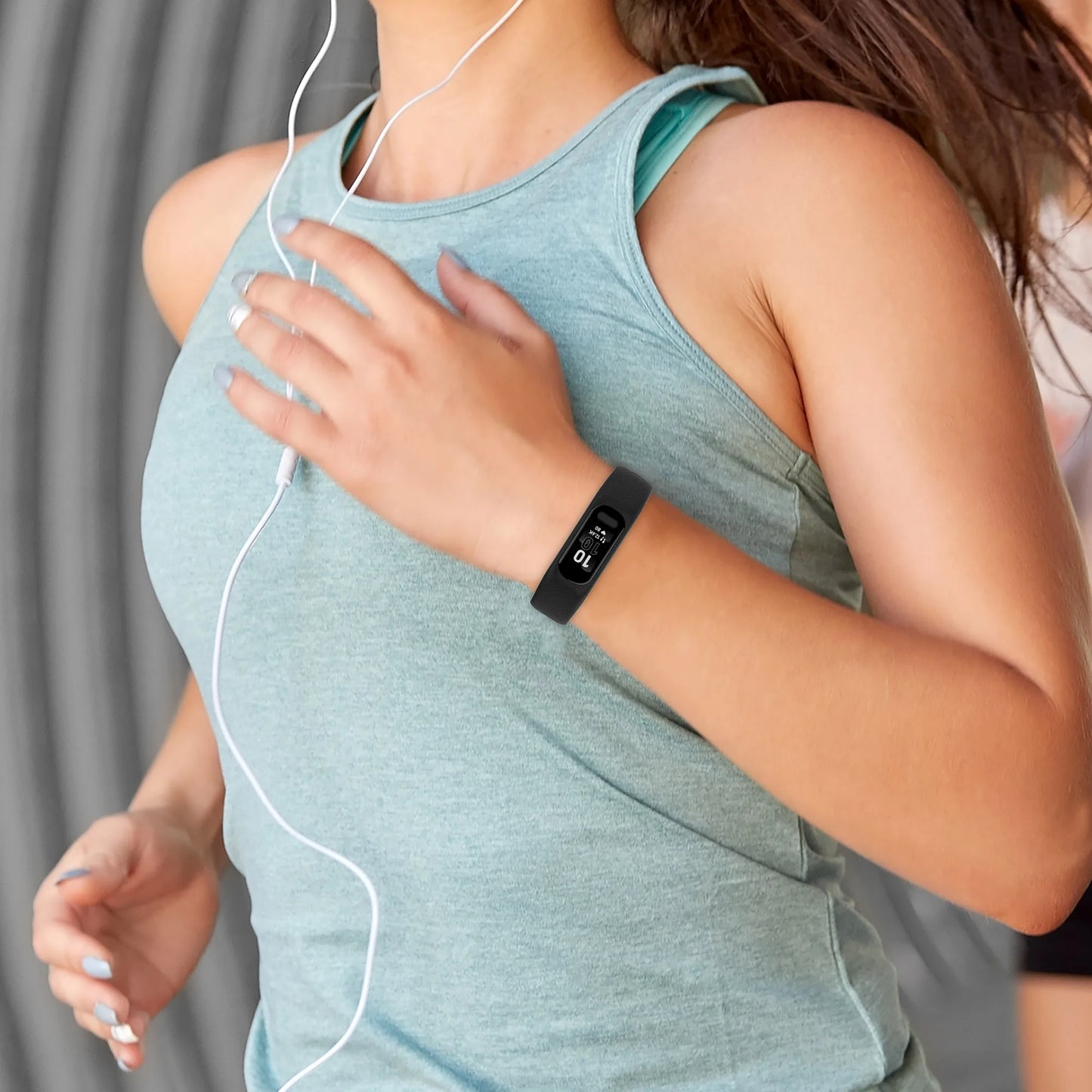 Waterproof Sweat-Proof Strap For Garmin Vivosmart 5 Bracelet Integrated Strap Color Silicone Texture Replacement Wristband Peaceful Pleasures Health and Wellness