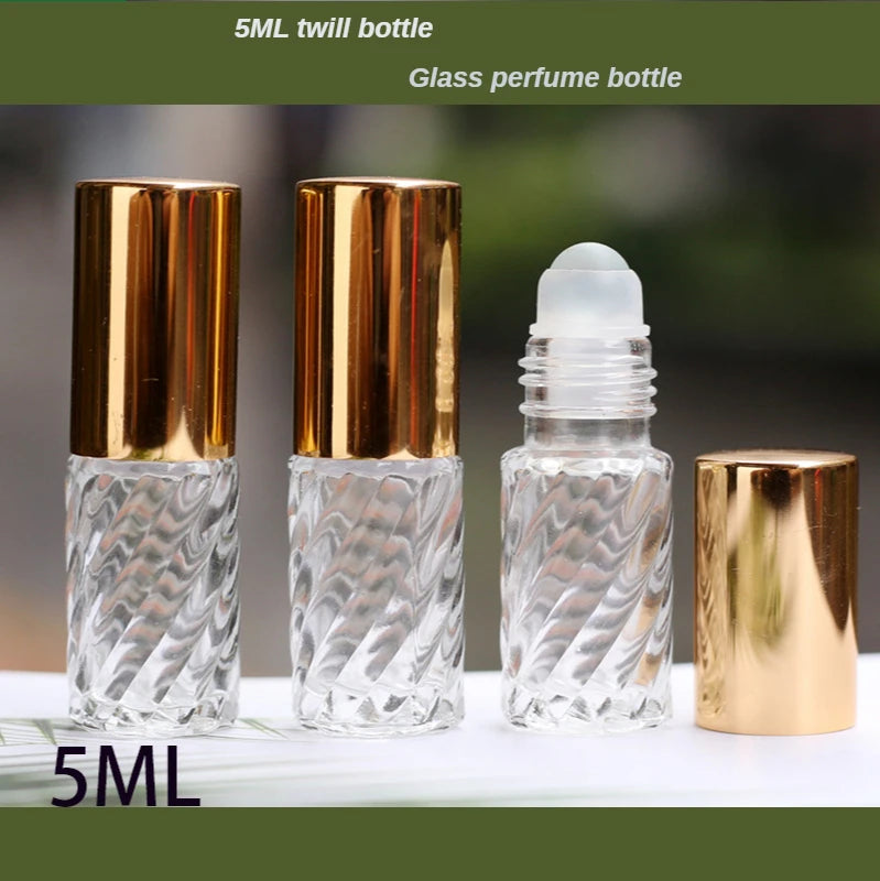 1pcs Essential Oil Bottles Glass Roller Bottles With Roller Balls Perfume Bottles Roll On Bottles Vials Travel Clear Bottle Peaceful Pleasures Health and Wellness 5ml