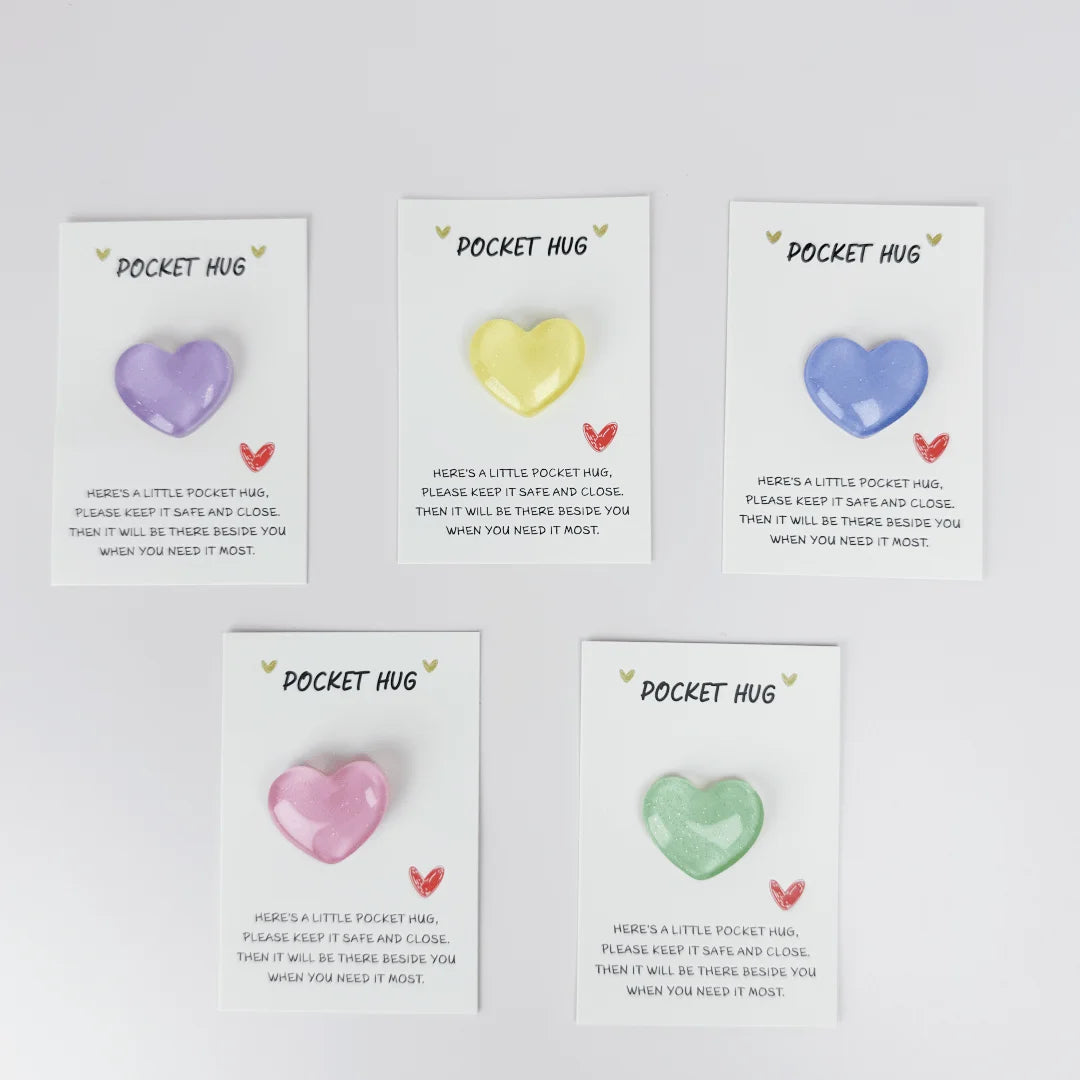 Love Card Christmas Gift Pocket Hug Embrace Love Pocket Cute Little Heart Pocket Hug Decorated Pocket Hug Encouragement Card New Peaceful Pleasures Health and Wellness