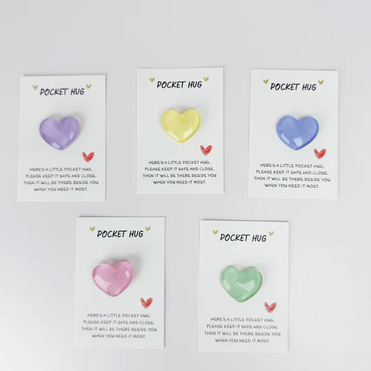 Love Card Christmas Gift Pocket Hug Embrace Love Pocket Cute Little Heart Pocket Hug Decorated Pocket Hug Encouragement Card New Peaceful Pleasures Health and Wellness