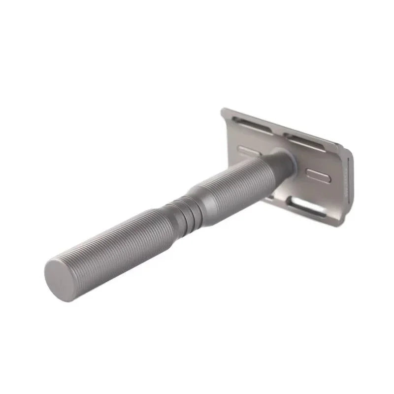 YAQI Ghost Titanium Light Weight Safety Razor With 0.70mm Blade Gap Lightweight Durability Provide Comfortable Shave Experience Peaceful Pleasures Health and Wellness RT2350