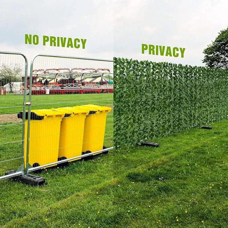 Artificial Ivy Fence Panel 50x100cm | Faux Green Wall Privacy