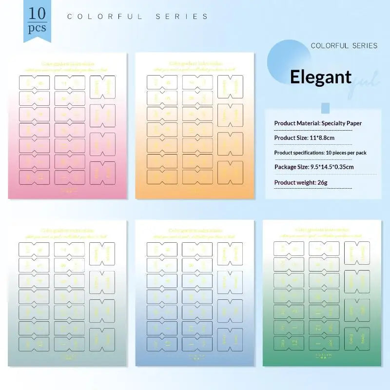Monthly Separator Tab Stickers for Planners & Notebooks | 10/20 Sheets