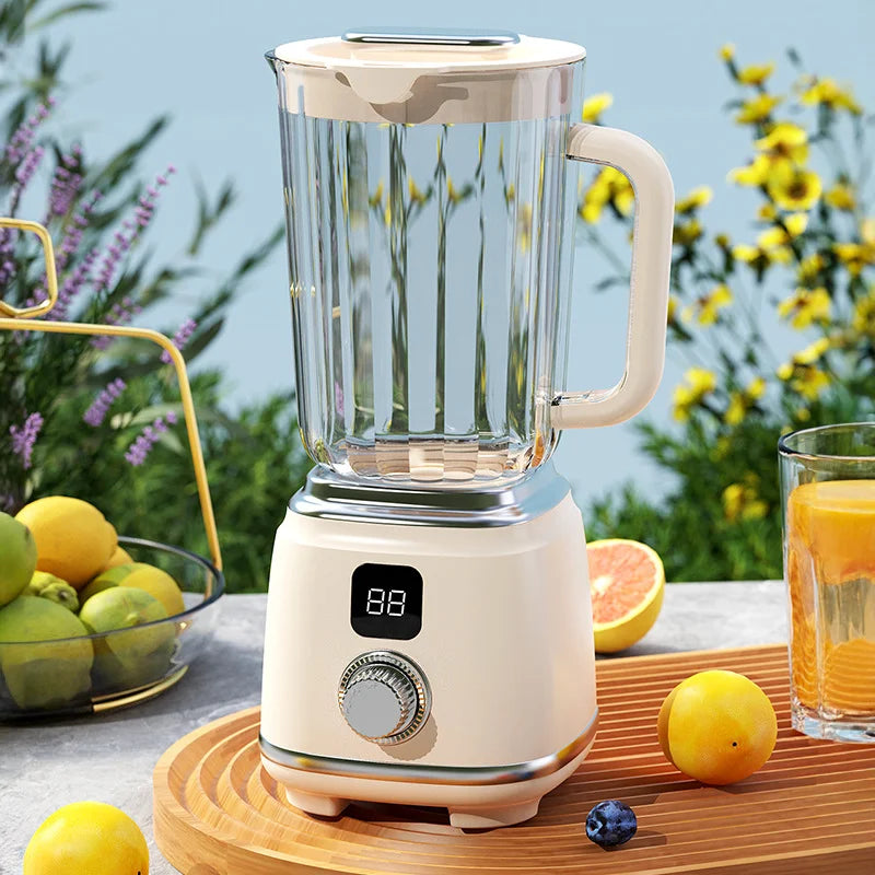 New Home Blender 10 Blades 3000mAH Multifunctional Juicer Ice Crusher Juice Extractor High Juice Rate Kitchen Tools Peaceful Pleasures Health and Wellness White