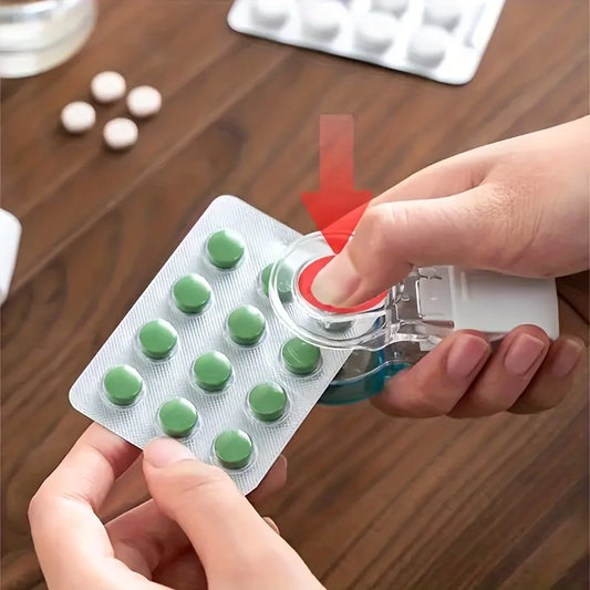Portable Dispenser Storage Box for Medicines Vitamins Jewelry, Organize Your Essentials, Compact and Convenient, Peaceful Pleasures Health and Wellness