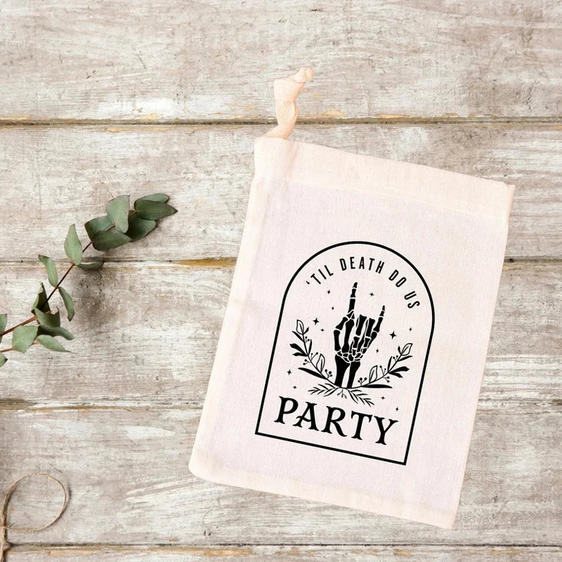 Gothic Skull Bachelorette Hangover Recovery Gift Bags – 5 Pack