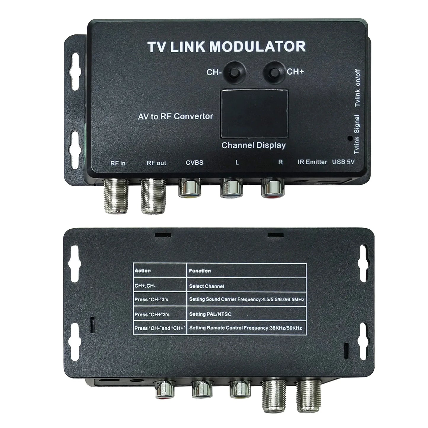 AV to RF TV Link Modulator & IR Remote Extender – UHF PAL/NTSC