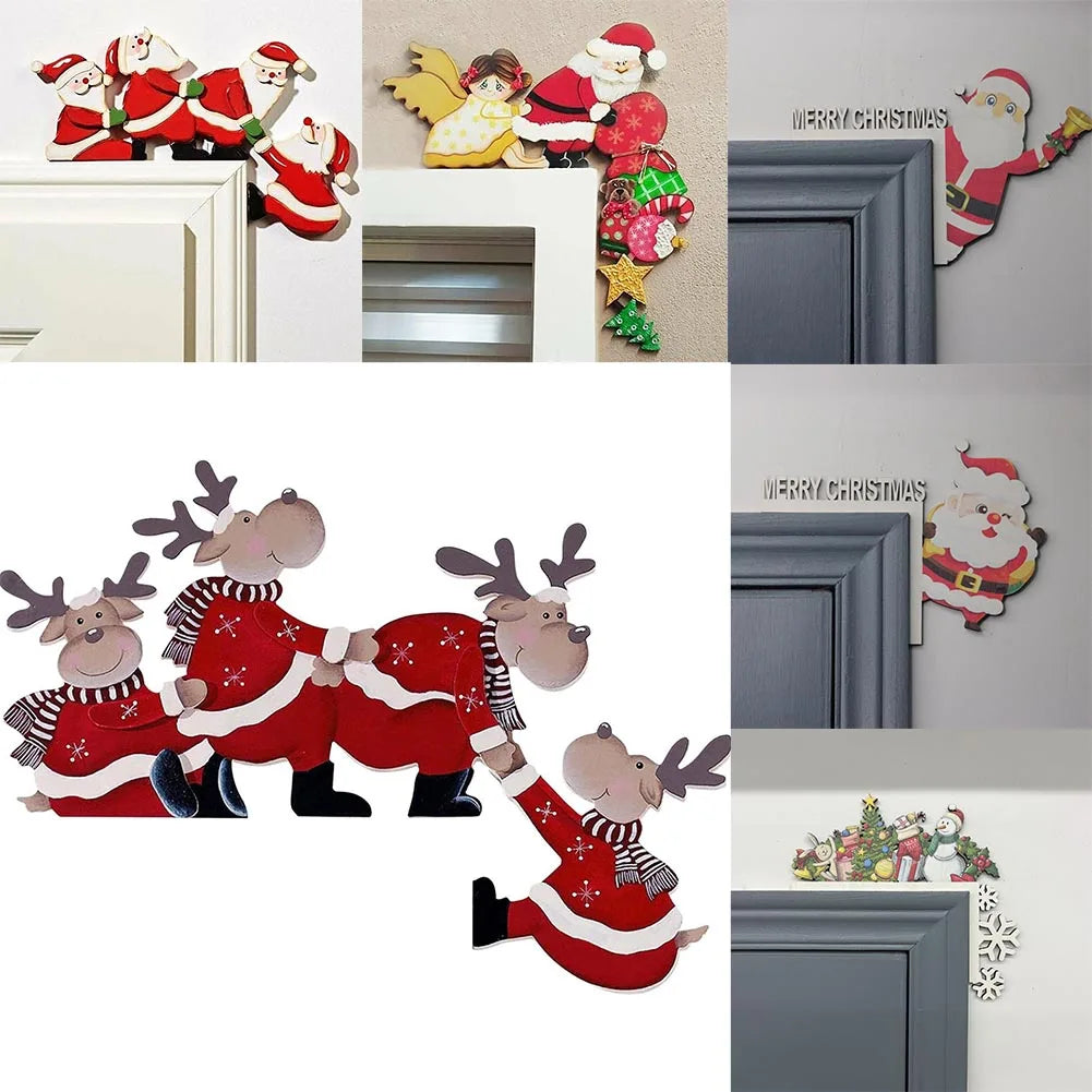 DIY Christmas Deer Door Corner Ornament | Wooden Xmas Decor