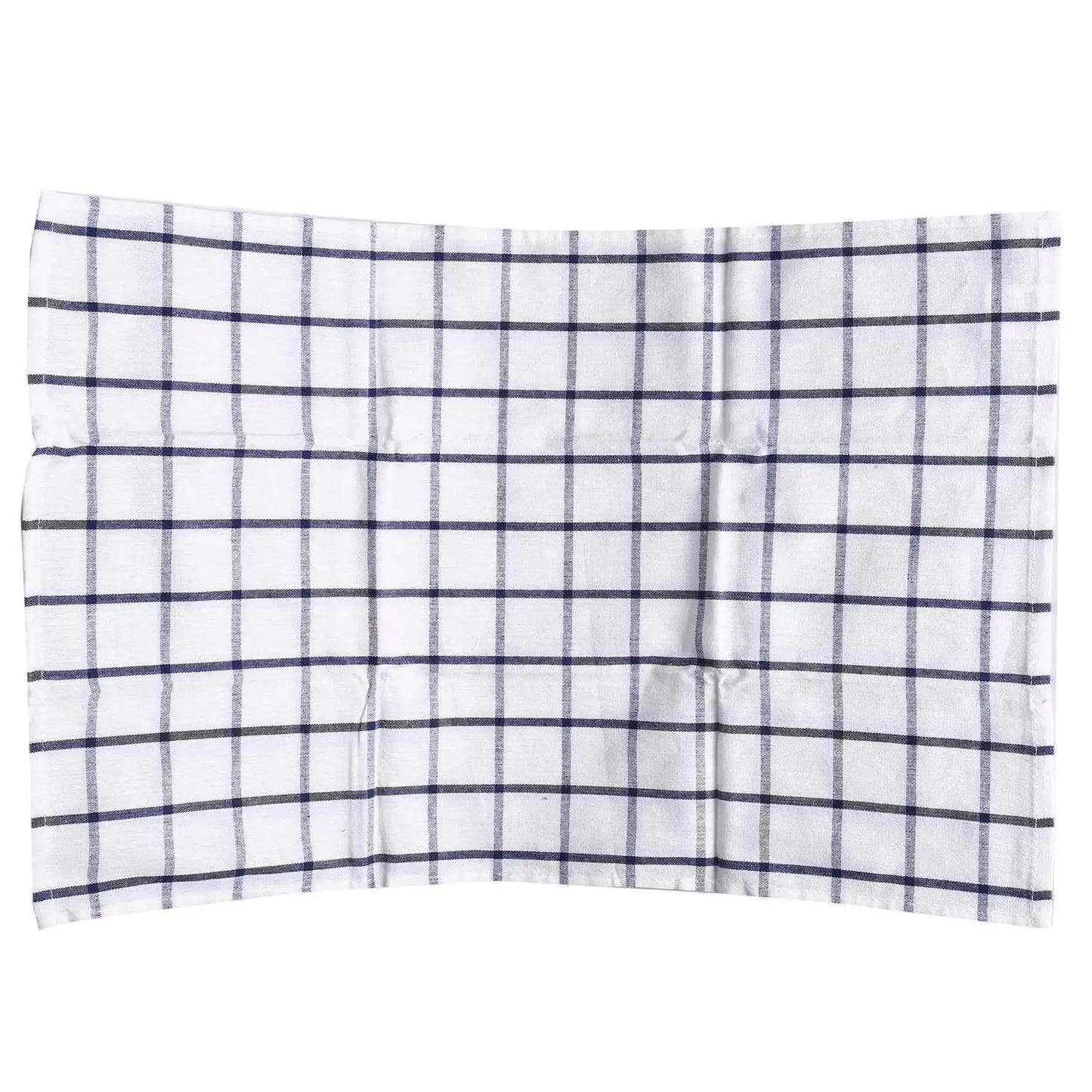 6-Piece Blue White Plaid Cotton Tea Towels | Kitchen Dish Towels Cotton Kitchen Towels Peaceful Pleasures Health and Wellness