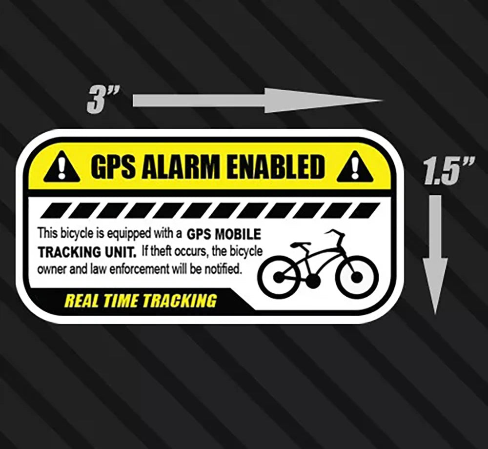 4-Pack GPS Tracking Stickers | Bicycle & Vehicle Security Decals