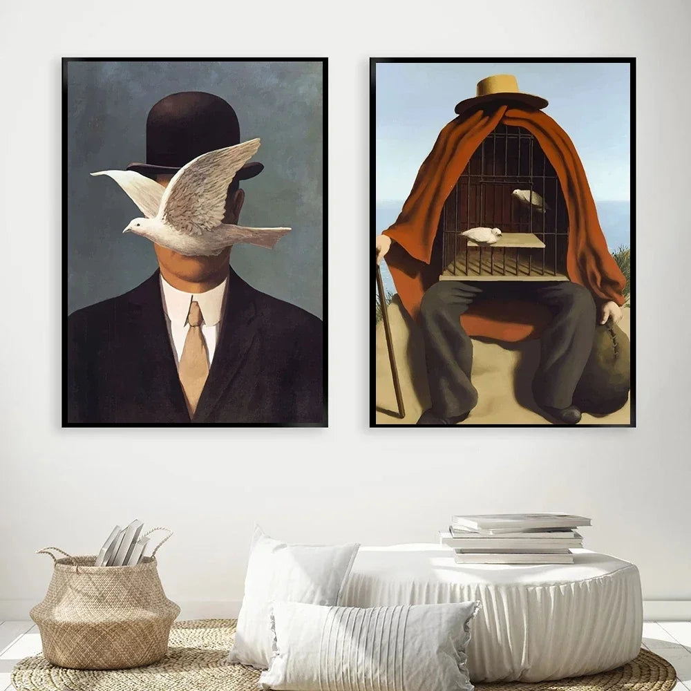 Rene Magritte Surrealist Canvas Wall Art Print | Unframed Poster