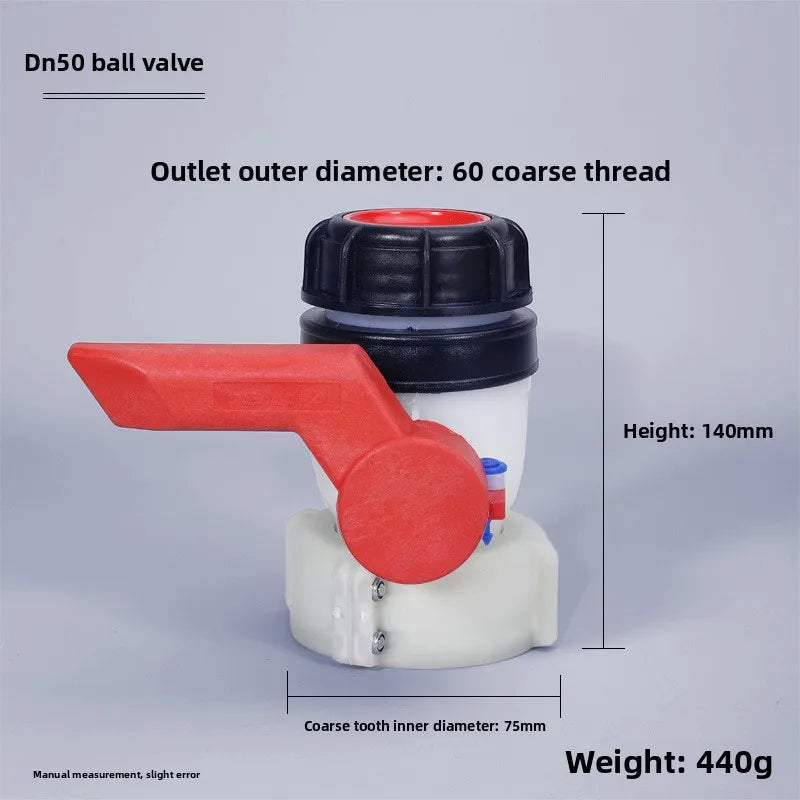 DN40/DN50 IBC Tank Butterfly Valve Adapter – 1000L Plastic