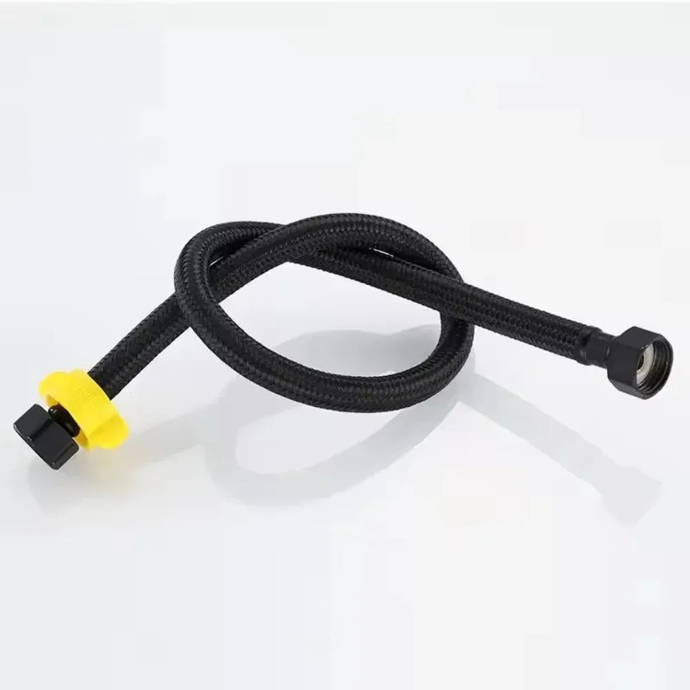 Black Pipe Water Supply Hose Faucet Water Heater Water Pipe Heater Pipe Toilet Connection Water Inlet Pipe 30-80cm Fittings Peaceful Pleasures Health and Wellness