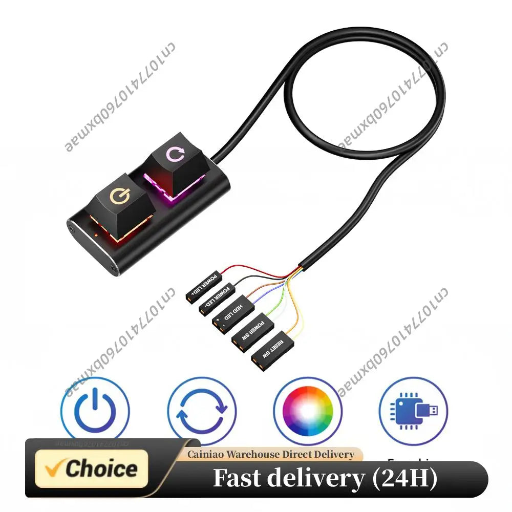 2m Extended Desktop Power Button with LED Light Mechanical Power Switch for Easy External Remote Start PC Motherboard Peaceful Pleasures Health and Wellness