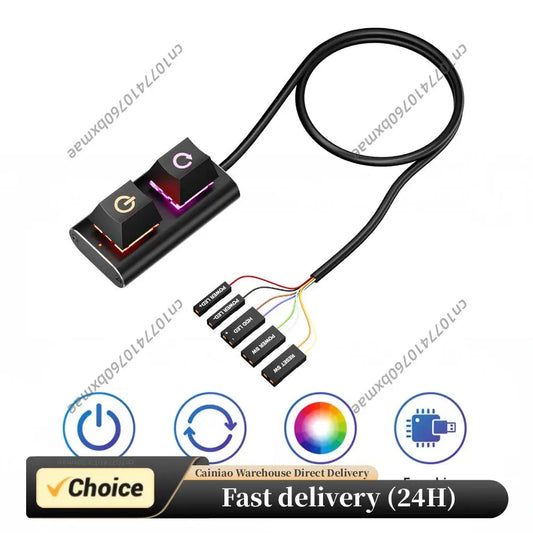 2m Extended Desktop Power Button with LED Light Mechanical Power Switch for Easy External Remote Start PC Motherboard Peaceful Pleasures Health and Wellness