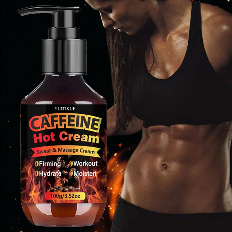 Yuitikue Caffeine Hot Cream, 100g Sweat & Massage Cream for Firming, Hydrating & Moisturizing, Workout Body Care Peaceful Pleasures Health and Wellness