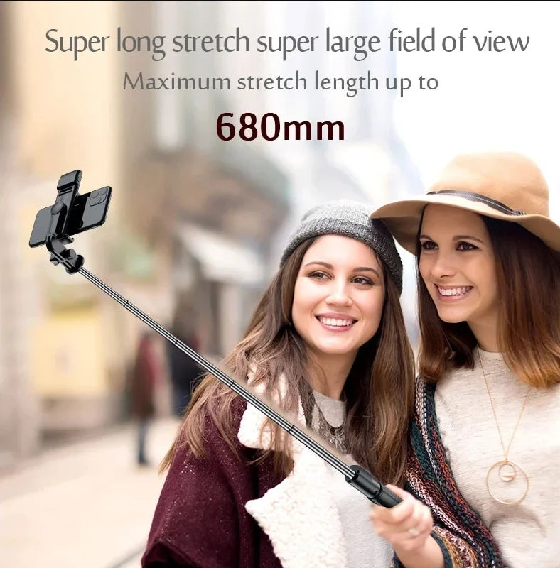 Portable Bluetooth Selfie Stick Tripod Holder with Remote Shutter Fill Light Extendable Wireless Remote Retractable Phone Stand Peaceful Pleasures Health and Wellness