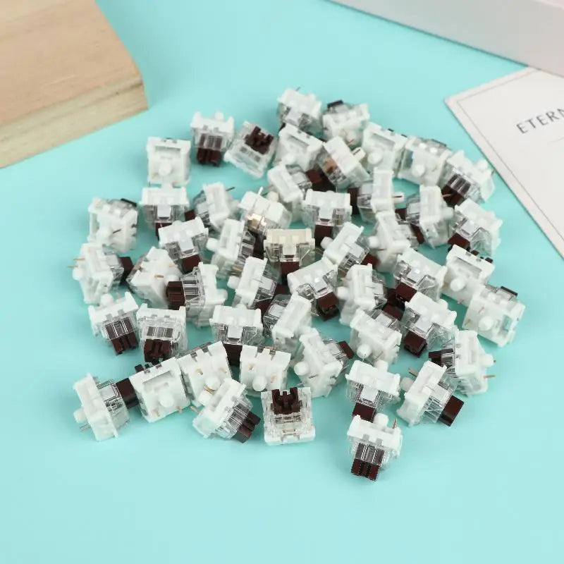 50Pcs 3 Pin Tactile Switch Plastic For Electrical Equipment Tools Keyboard Switch Keyboard Clicker Key Replacement Peaceful Pleasures Health and Wellness 50pcs Coffee