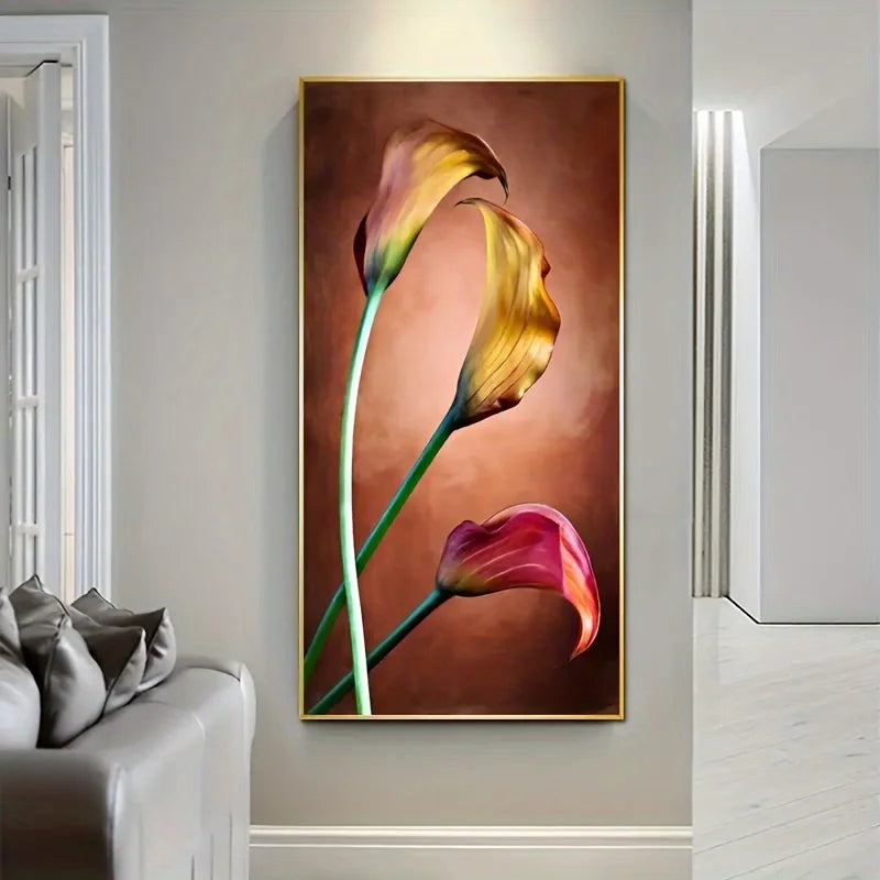 Abstract Floral Canvas Art Print | Modern Frameless Wall Decor Canvas Wall Art Peaceful Pleasures Health and Wellness
