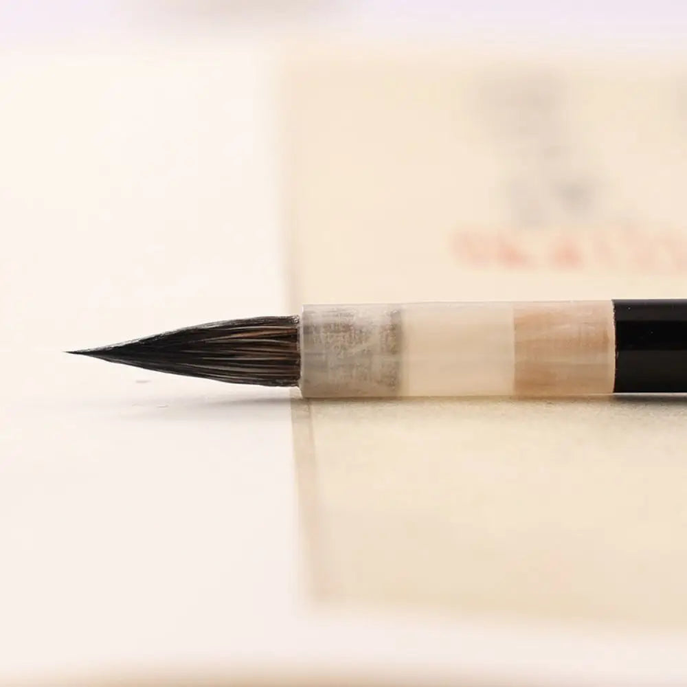 Traditional Chinese Calligraphy Brush Oil Watercolor Oil Painting Scriptures Writing Brush Wood Wolf Hair Art Paint Brush Peaceful Pleasures Health and Wellness