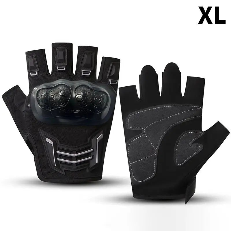 Half Finger Motorcycle Gloves – Unisex Open Finger Sports