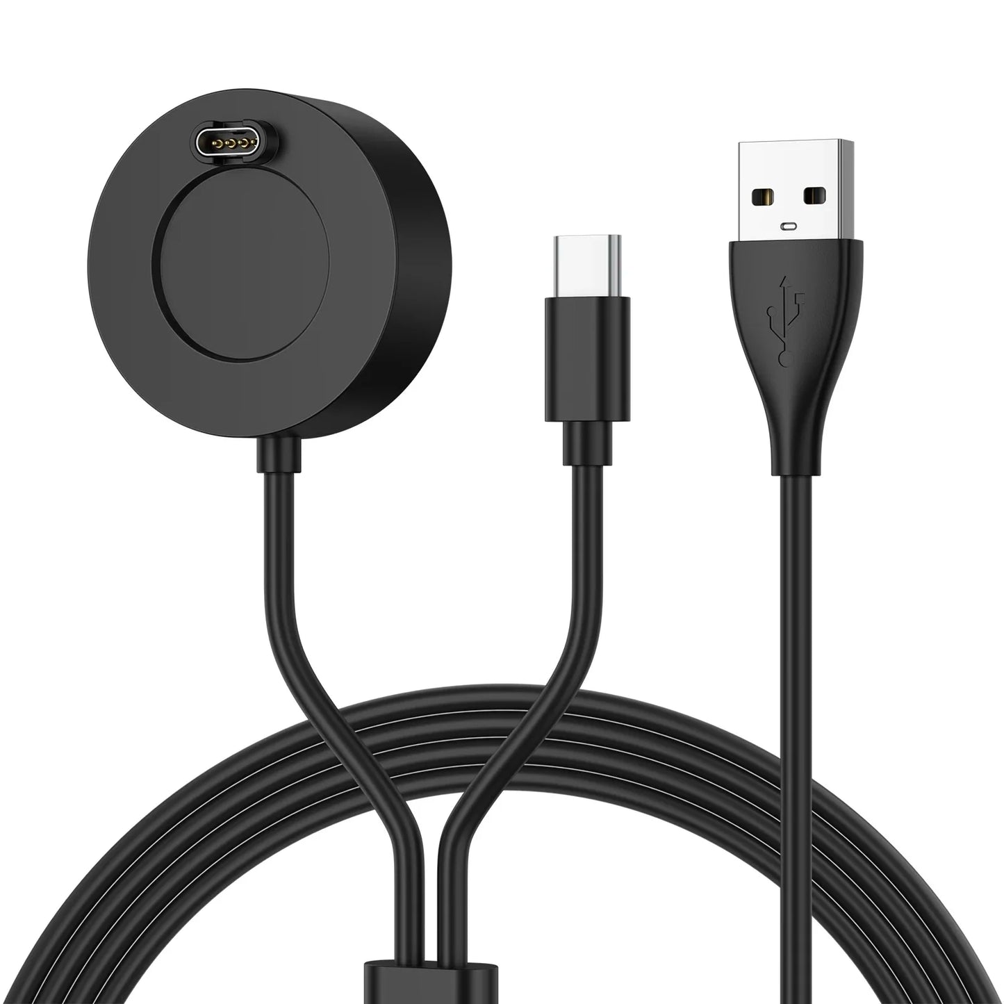 2-in-1 USB-C Charger for Garmin Fenix 7/6, Venu & Vivoactive 4 Peaceful Pleasures Health and Wellness black