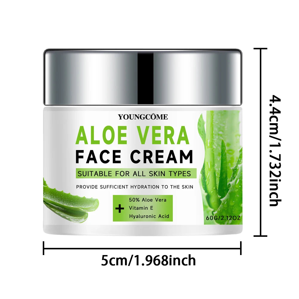 YOUNGCOME Aloe Vera Anti-Wrinkle Moisturizing Face Cream Face Moisturizer Cream Peaceful Pleasures Health and Wellness 60G
