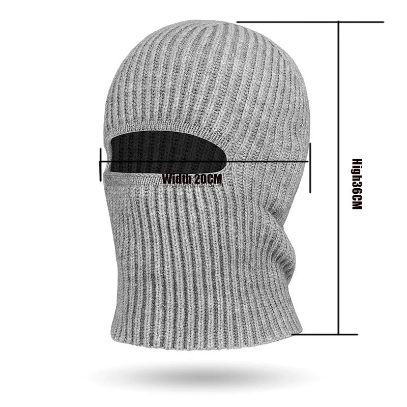 Knitted Balaclava Hat & Windproof Face Mask – Unisex Winter