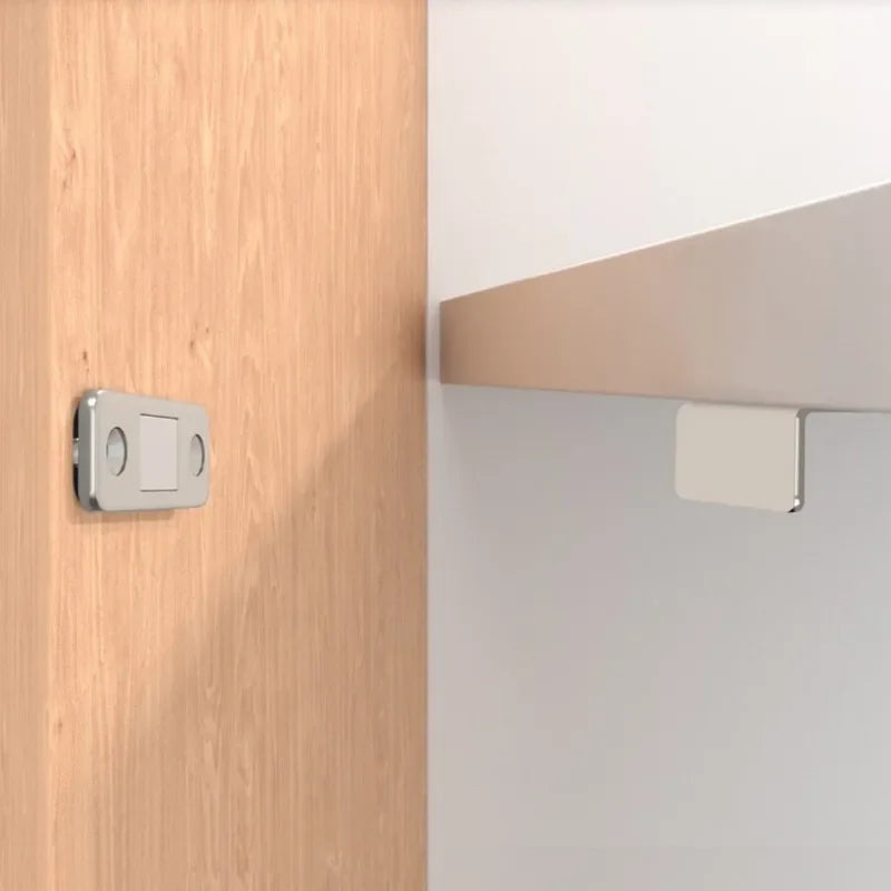 L-Shape No-Drill Magnetic Cabinet Door Catch | 1–20 Pack