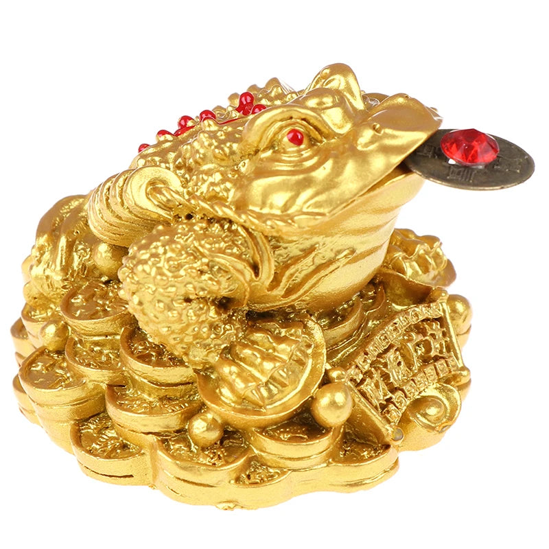 Feng Shui Money Frog Toad Coin Statue | Lucky Fortune Ornament