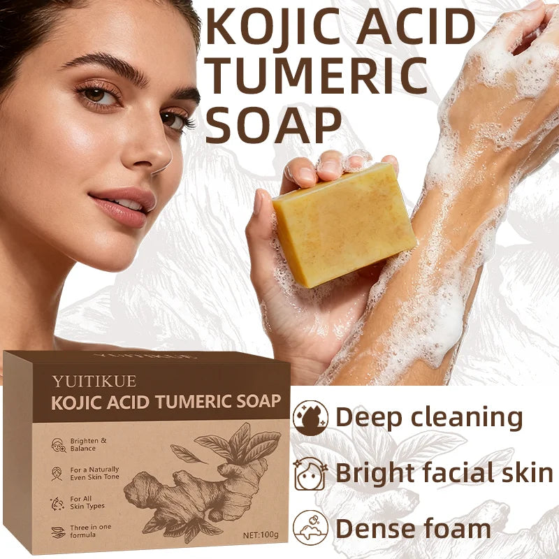 Turmeric Kojic Acid Cleansing Bar – Brightening Face & Body Soap