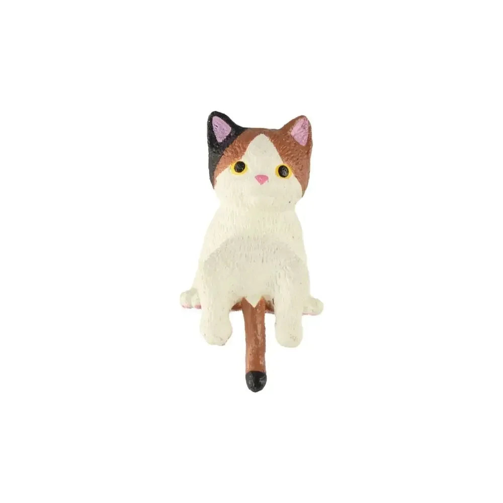Office Desktop Mini Cute Little Cat Ornament Computer Car Center Console Display Screen Edge Decoration Figurine Simulation Cats Peaceful Pleasures Health and Wellness 02