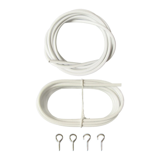 10FT Curtain Wire With 4 Hooks DIY Curtain Rod Picture Hanging Wire Wire Hanging Cord Picture Hanging Wire Peaceful Pleasures Health and Wellness Default Title