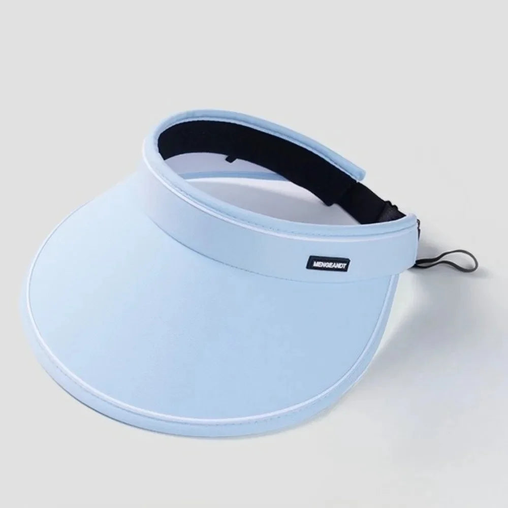 Portable Sun Hat Can Roll Large Eaves All Summer Female Hat Hat Hollowed Cycling Out Sun Shade Beach Sun Protection Women Peaceful Pleasures Health and Wellness blue