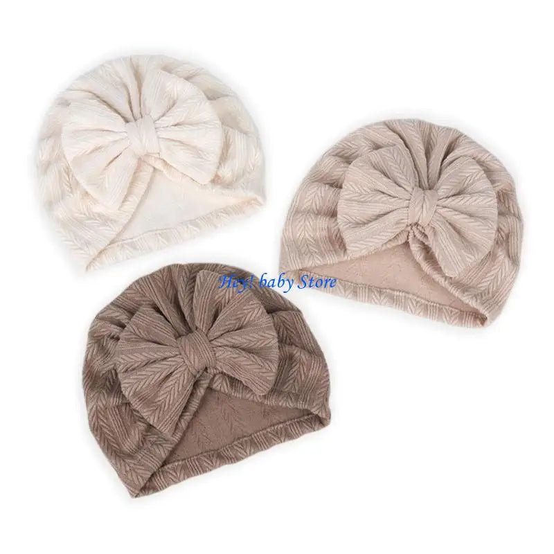 Soft Bow Baby Turban Hat – Unisex Newborn Girls & Boys