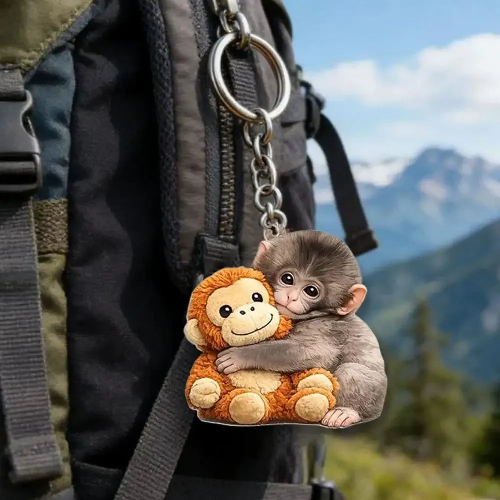 Japan Baby Punch The Monkey Acrylic 2D Pendant Toys Keychain Accessories, Creative Bag Backpack Jewelry Decor, Gift For Kids Peaceful Pleasures Health and Wellness
