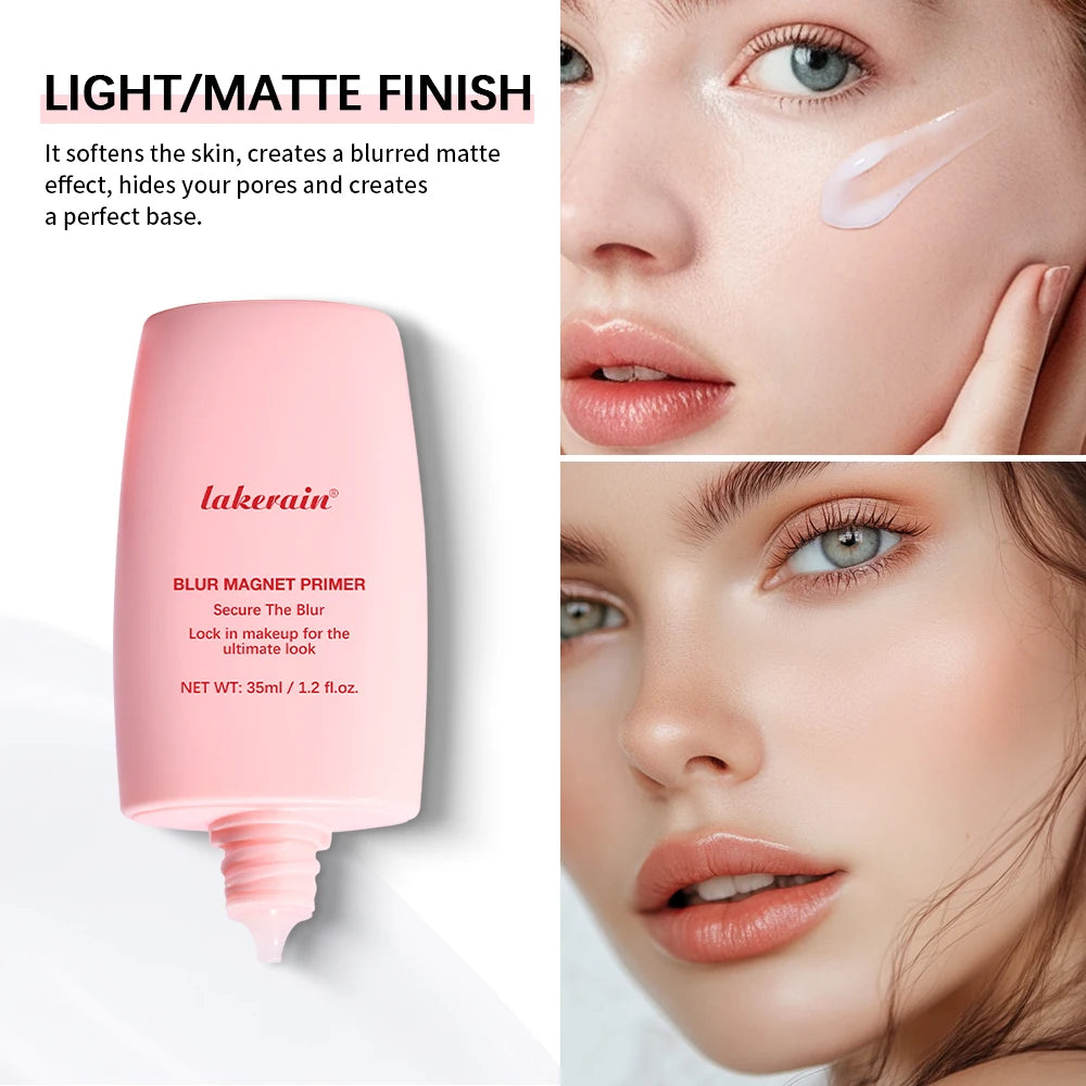 Lakerain Blur Magnet Primer Matte Finish Moisturizing Under Makeup Firming Light Beige Base Smooth Cosmetics Makeup Base Peaceful Pleasures Health and Wellness