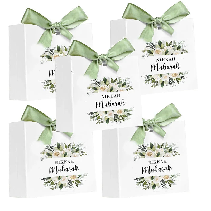 Nikkah Mubarak Gift Boxes | Islamic Wedding Favors – 5pcs Wedding Favor Boxes Peaceful Pleasures Health and Wellness