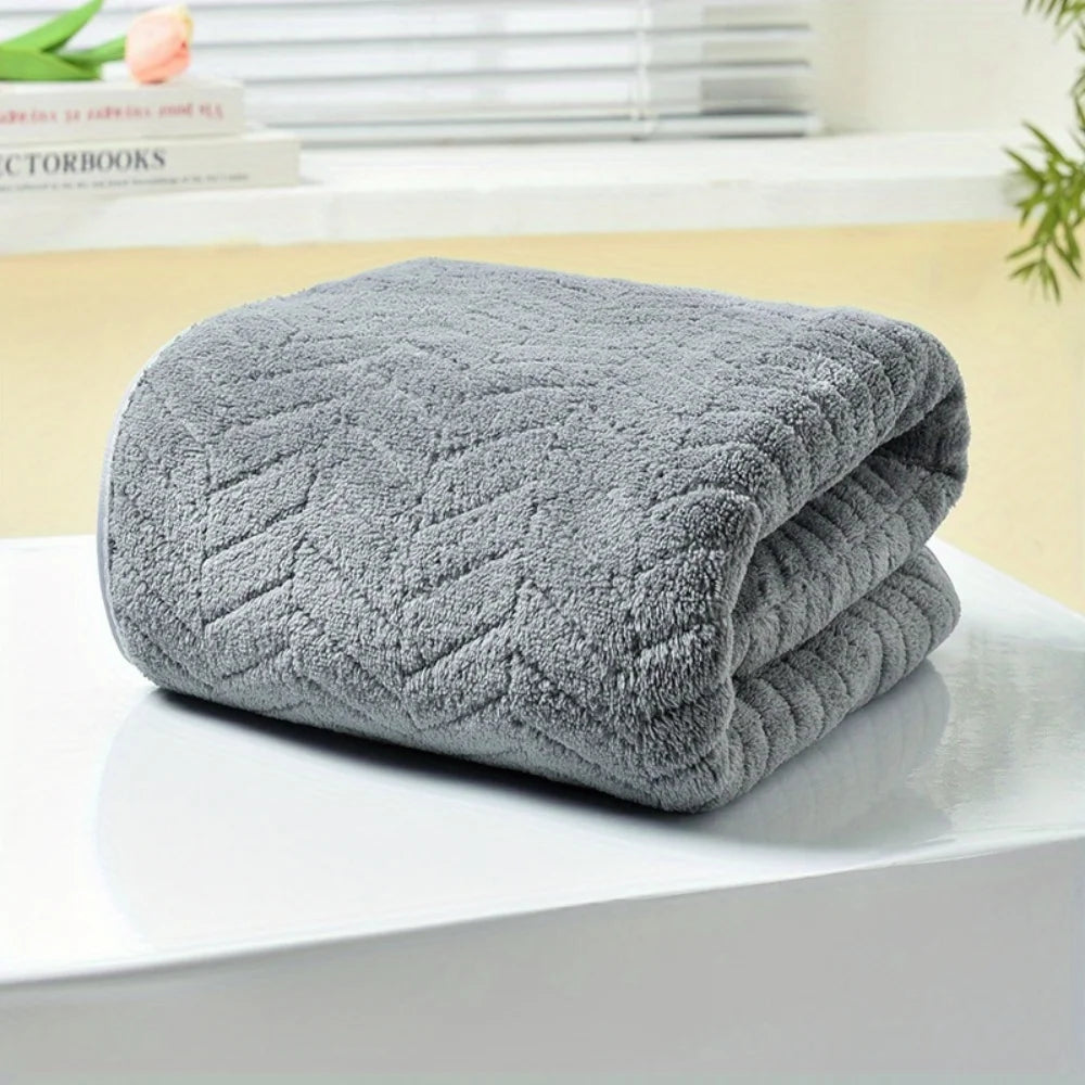Large Bath Towel – Quick-Dry, Ultra-Soft & Absorbent Bath Towel Peaceful Pleasures Health and Wellness Dark Gray 35X75CM
