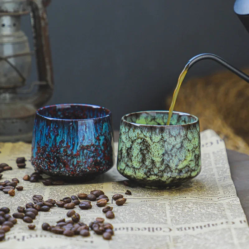 Small ceramic coffee cup, office and home latte art cup, personal hand warmer water cup Peaceful Pleasures Health and Wellness