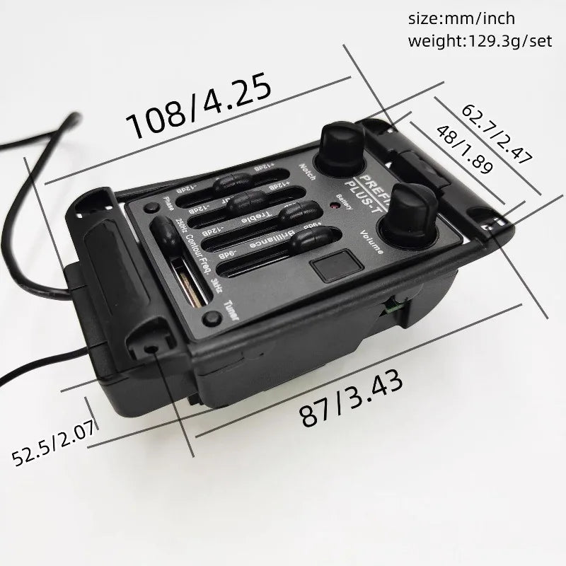 PLUS-T Fisherman Pickup Acoustic Guitar EQ Tuner Equalizer