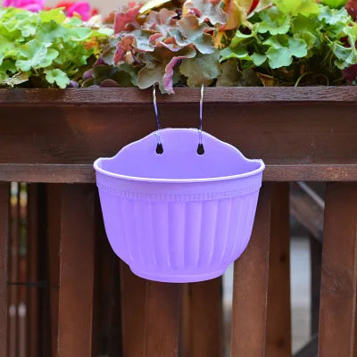 Wall Mounted Plastic Flowerpot Resin Gardening Colored Green