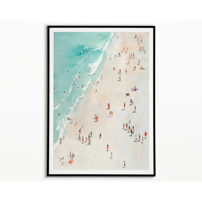 Ocean Beach Surfers Canvas Wall Art | Coastal Home Decor Print Canvas Wall Art Peaceful Pleasures Health and Wellness 6 20x30cm Unframed