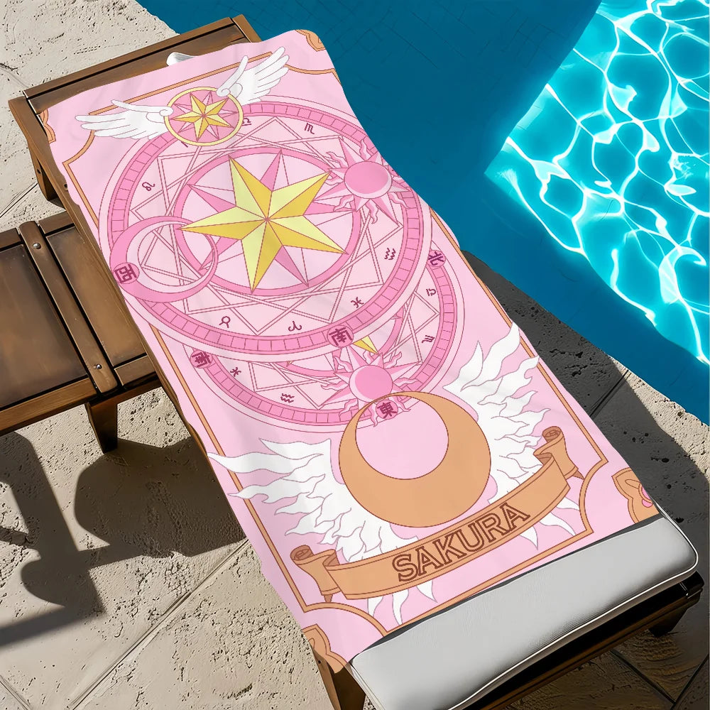 Cardcaptor Sakura Quick-Dry Beach Towel | Soft Microfiber