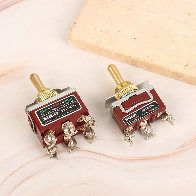 Toggle Switch 3/2 Gear Welding Straight Leg Rocker Lever SS12-21L SS12-13L SS12-23FL SS12-22L 3/4/6 Foot Power Toggle Switch Peaceful Pleasures Health and Wellness