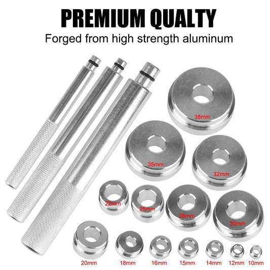 17 Pcs Wheel Bearing Removal Tool Kit Seal Driver Installer Remover Automotive Aluminum Alloy Repair Set Peaceful Pleasures Health and Wellness